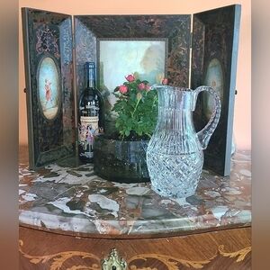 Vintage Heavy Cut Crystal Water Carafe